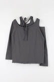Halter Study Unbalanced Sweatshirt