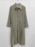 Bridget Pintuck See-Through Long Shirt One Piece