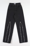Tri fringe denim