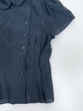Harbor Unbalanced Short Sleeve Blouse