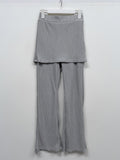 Pleated Layered Banding Pants