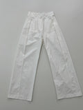 Reverse Pintuck Cotton Wide Pants