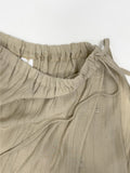 Wrinkle Wrap Layered Wide Pants