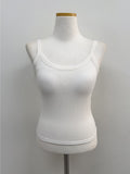 Ribbed U-neck Bra Top Sleeveless