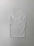 Lace Ribbed Sleeveless