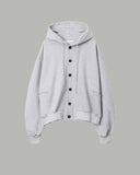 Double Button Hood Zip Up