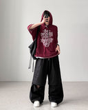 Enough Hooded Half Knit