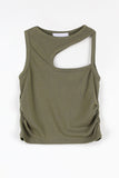 Unbalanced hole sleeveless