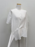[Short Sleeve Ver] Diamond Frill Wrap Blouse