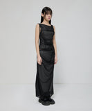 Draped Mesh Layered Sleeveless