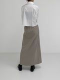 Lizzo banding slit long skirt