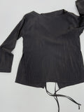 Paper See-through Wrap Blouse