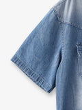 Leaf Snap Short Sleeve Denim Shirt