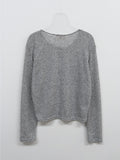 Shelly see-through round neck cardigan