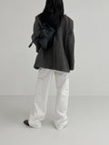 [unisex] Rivet Cargo Cotton Wide Pants