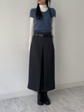 [Winter version] Pencil long pleated skirt