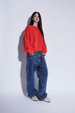 logo print denim