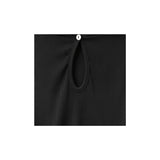 HOODED KEYHOLE SLEEVELESS