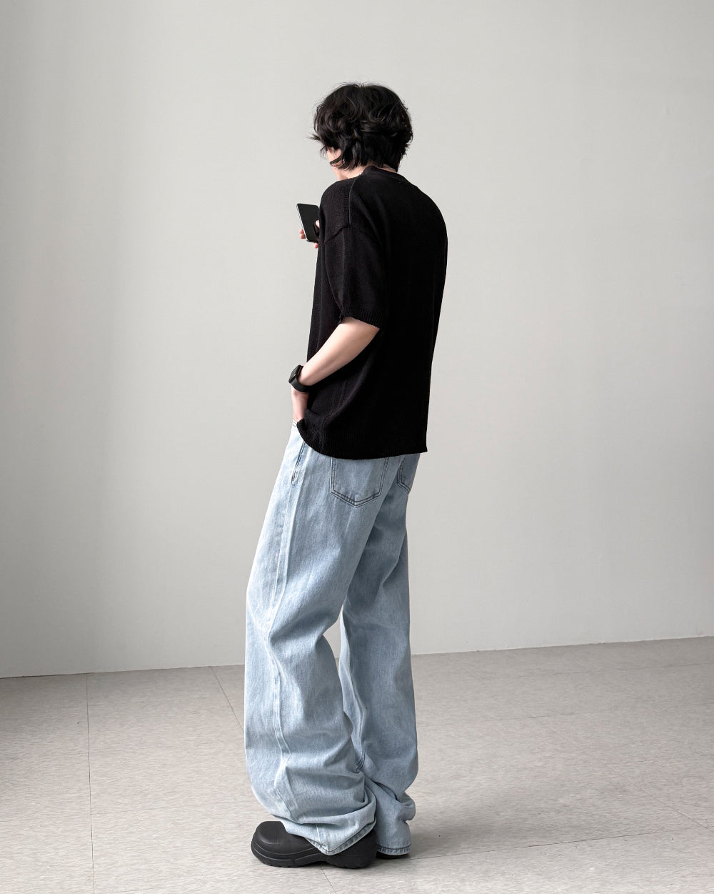 【YOURNUS】Nerd V-neck Half Cardigan YOURNUS (ユアノス) - ナードVネック半袖カーディガン / Nerd V