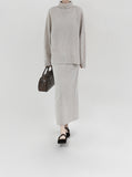 [Premium] Fair Turtleneck Whole Garment Wool Set-up Knit