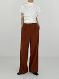 Shirring Cap Mock Neck T-Shirt