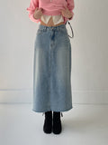 Bay Teen Denim H-Line Long Skirt
