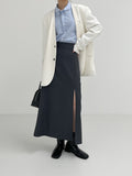 Lizzo banding slit long skirt