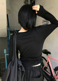 STRAP TIE BUTTON CARDIGAN