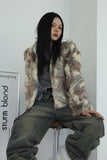 Washed fold cargo denim