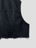 DISCERNMENT's made denim crop vest