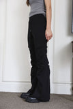 Pin tuck bootcut easy pants