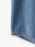 Leaf Snap Short Sleeve Denim Shirt