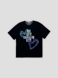 Heart spray half T-shirts