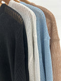 Summer see-through mesh knit