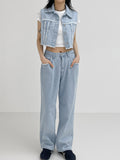 [unisex] Risk Vintage Wide Denim Pants