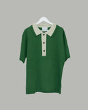 Medi collar short sleeve knit