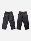 Ruiner Leather Pocket Raw Denim Pants