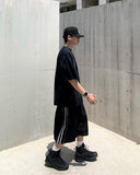 Nylon Track Stitch Bermuda Pants