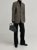 Single 3 button wool overfit coat jacket