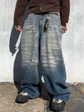Multi Brush Washed Denim