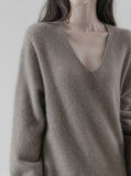 [Premium] Whole Garment Raccoon V-Neck One Piece