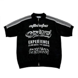 Assemble Collar Knit Zip-up