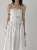 Shirring Smoke Tube Top One Piece