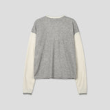 Ruin Tone-On Fingerhole Henley Neck Knit