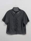 Carmen tie short sleeve blouse