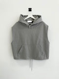 Sweat hooded vest