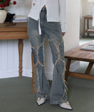 Corset tassel bootcut denim