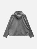 Slit CP color matching hood zip-up