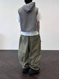 Crop Washer Pocket Hood Vest