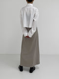 Lizzo banding slit long skirt